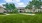 large area of green grass and picnic table